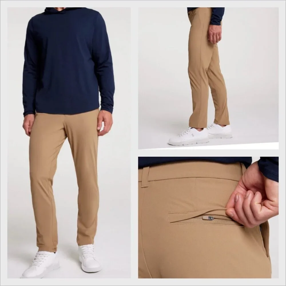 VRST Mens Limitless Performance Slim Fit Chino Pants W35 L32 Beige Stretch NWT - Picture 5 of 12